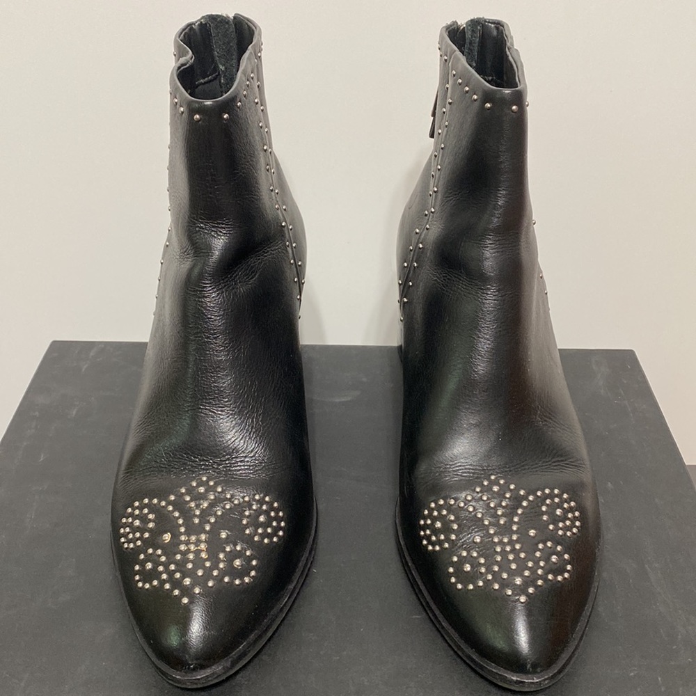 Dune “Queenie” Leather Studded Boots - Picture 2 of 15